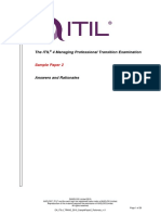 The Itil 4 Managing Professional Transition Examination: Sample Paper 2
