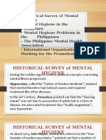 Historical Survey of Mental Hygiene