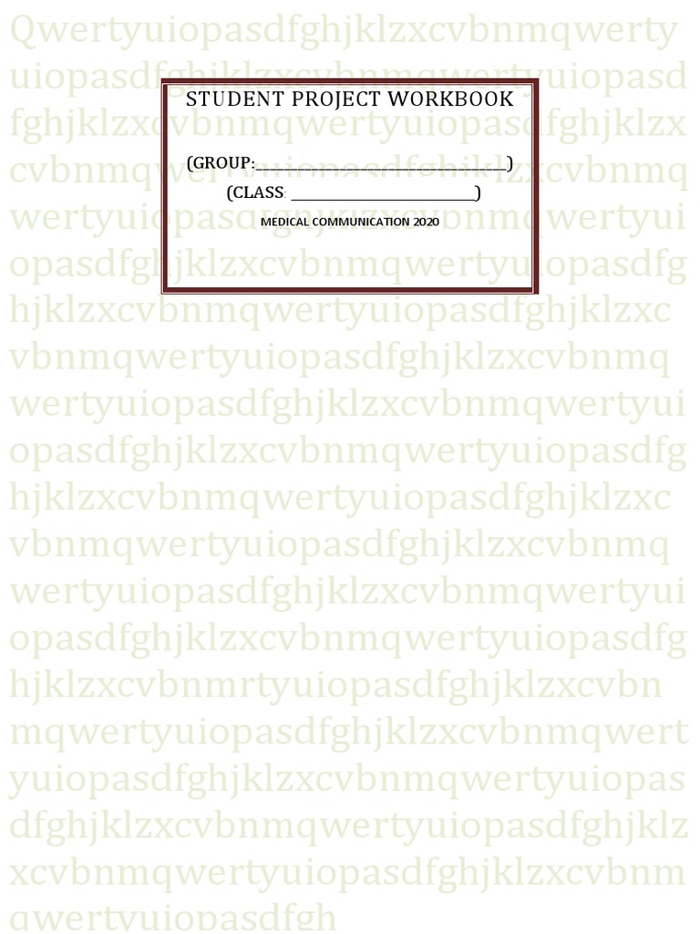 Student Projects Workbook Medcomm 2020 | PDF | Nonverbal Communication ...