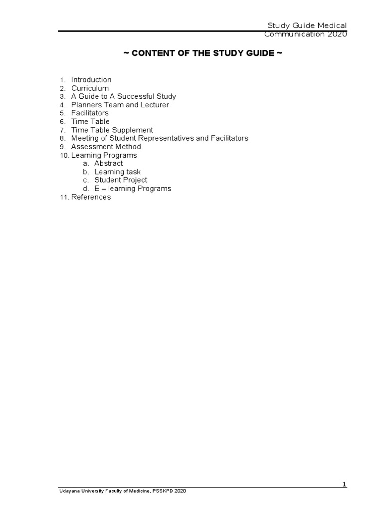 Study Guide Med Com Tayang 7 April 2020 Final | PDF | Physician ...
