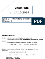 Chem 125 14.10.2019: Quiz 2: Thursday, October 17