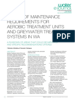 Review of Maintenance requirements for AWTS units WA WEJ_2016_015
