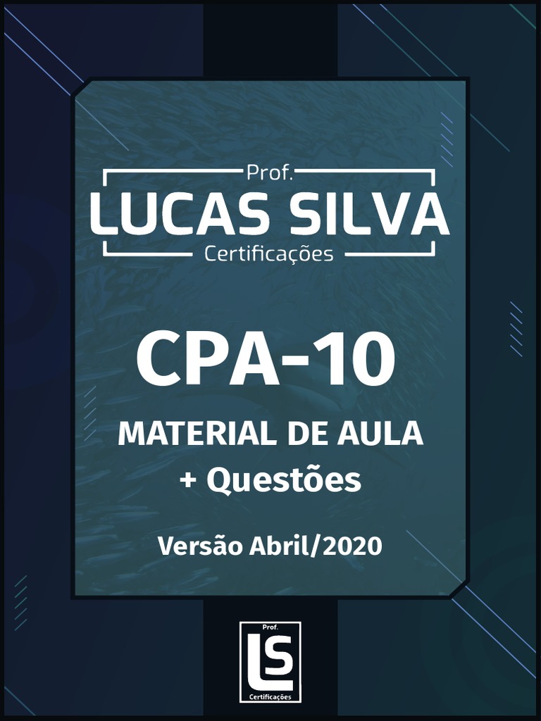 Apostila CPA 10 - Professor Lucas Silva | PDF | Renda fixa | Crédito