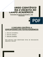 O Discurso Científico - Leitura e Escrita No Campo Acadêmico PDF