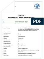 FIN331 Commercial Bank Management: Course Guide 2014