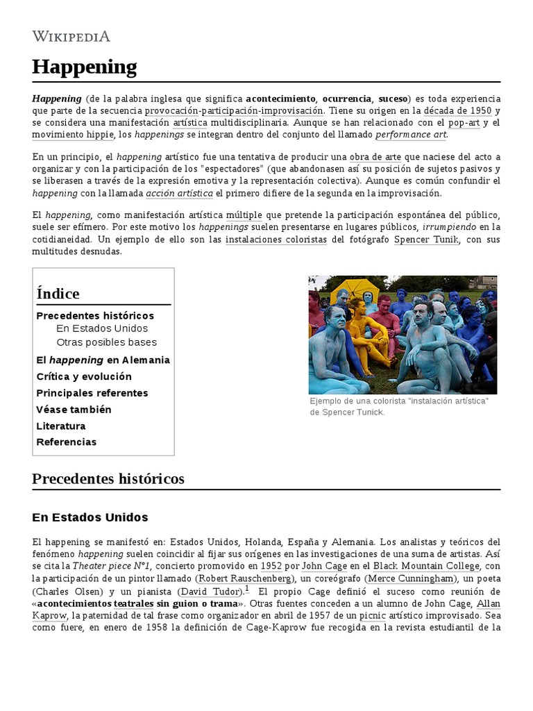 HAPPENING DEFINITION visual data 2