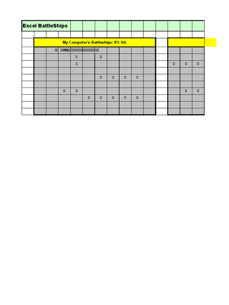 Excel Battleship Game Template | PDF