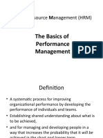 Human Resource Management (HRM) : The Basics of Performance Management