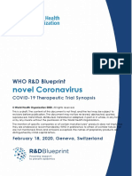 Novel Coronavirus: WHO R&D Blueprint