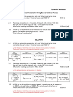 Physics Dynamics Workbook Problems