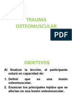 Trauma osteomuscular: lesiones y tratamiento
