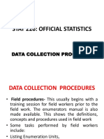 Stat 226: Official Statistics: Data Collection Procedures