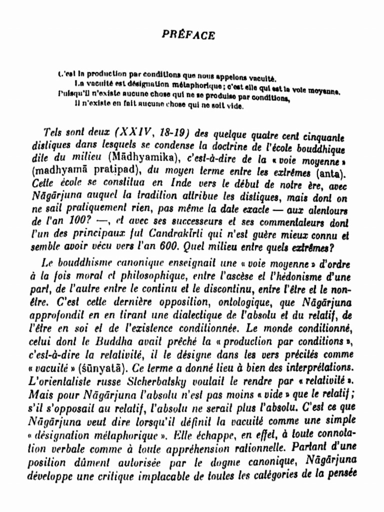 Prasannapada Madhyamakavrtti Science Sciences Philosophiques