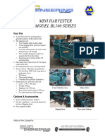 Mini Harvester Model Bl100 Series: Fact File