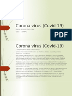 Corona Virus (Covid-19) : Name: Ahmad Choiry Fajar Class: XI MIA 1