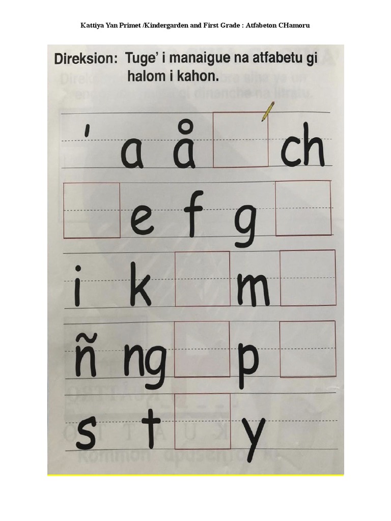 Atfabeton CHamoru for Young Learners | PDF