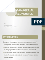 Managerial Economics: By: Ratika Srivastava Dept. of Management Studies