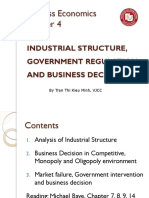 KTEE312-Chap4 - Industrial Structure, Government Regulation and Business Decision