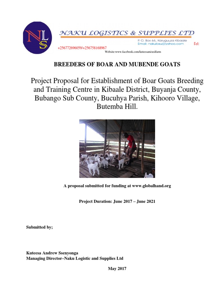 Boar Goat Breeding Project Proposal | PDF | Goat | Farms