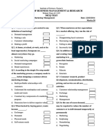Marketing Management MCQ Question Paperdocx PDF
