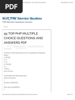 55 TOP PHP MULTIPLE CHOICE QUESTIONS AND ANSWERS PDF - REAL TIME Interview Questions