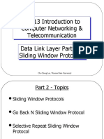 CS 313 Introduction To Computer Networking & Telecommunication Data Link Layer Part II - Sliding Window Protocols