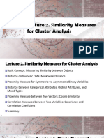 Lecture 2. Similarity Measures For Cluster Analysis