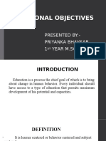 Educational objectives and taxonomy explained