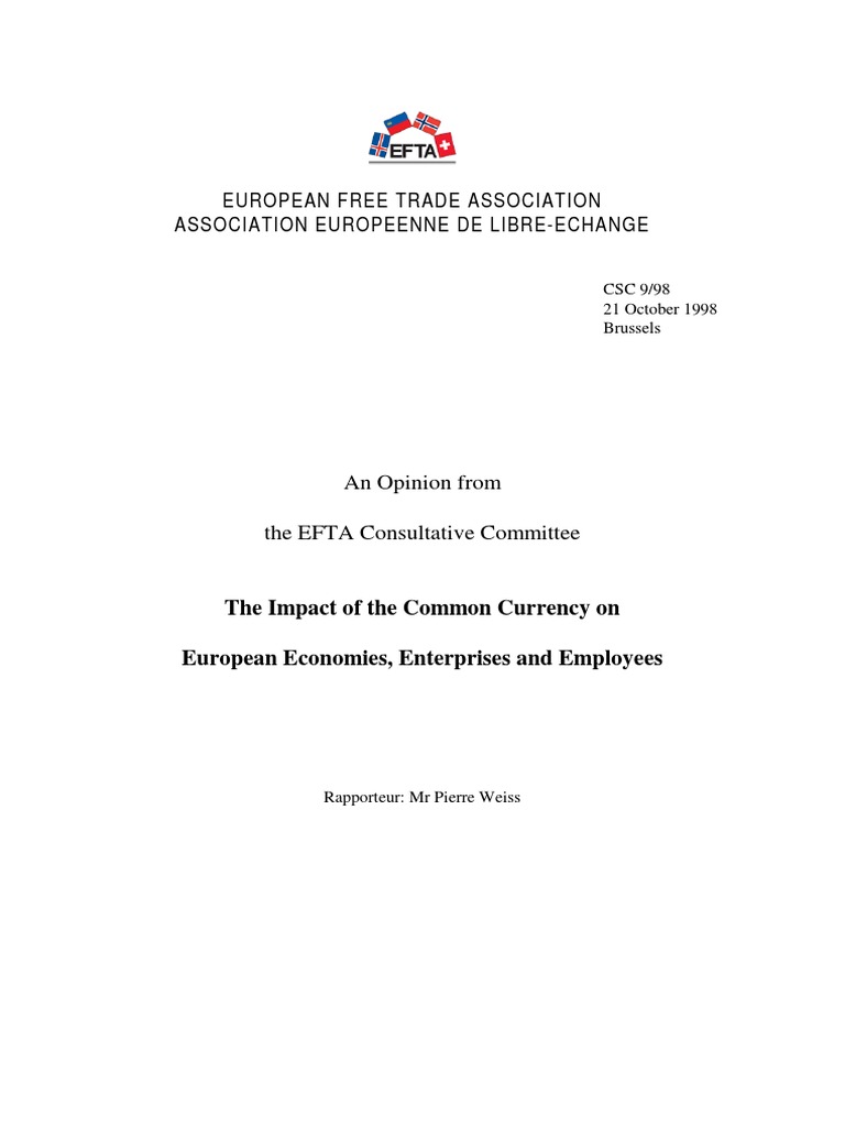 Impact of Common Currency | PDF | Economic And Monetary Union Of The ...