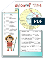 Fill in The Sentences With The Prepositions: In, On, at