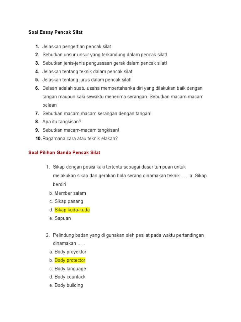 Pencak Silat Pdf