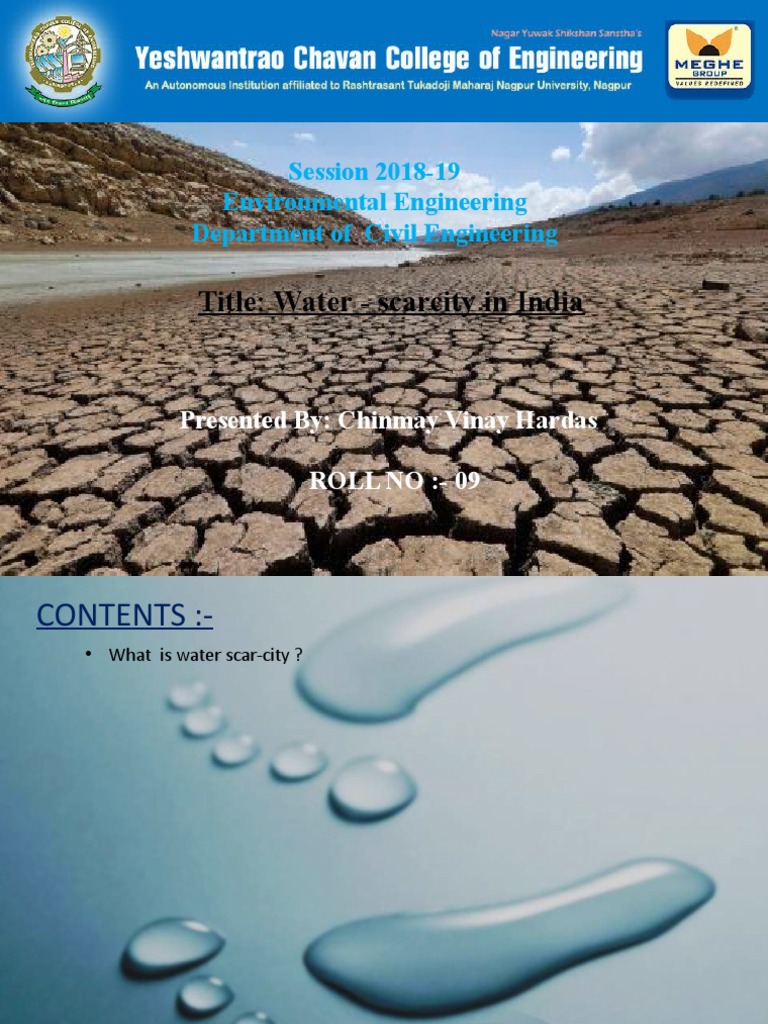 Water Scarcity in India: Causes & Solutions | PDF | Surface Runoff ...