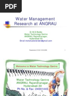 Water Management Research at ANGRAU