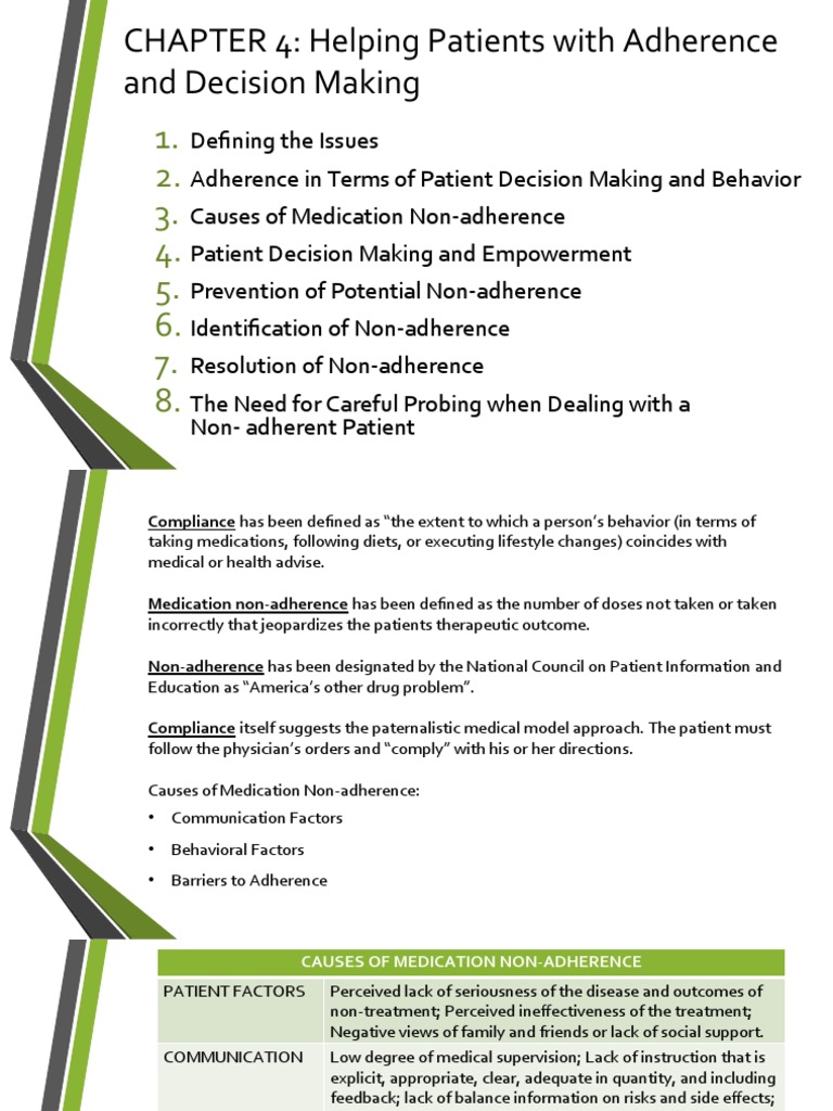 Patient Adherence Strategies | PDF | Adverse Effect | Behavior