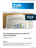 The Growing Ecosystem For Egan Fet Power Conversion: Prologue