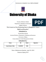 Submitted To:: "The Scenario of Non-Performing Loans in Bangladesh: Causes, Pitfalls and Remedies"