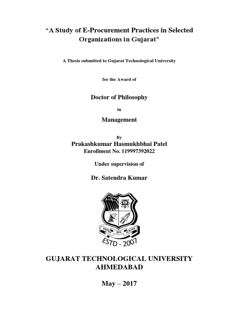 dissertation on e procurement