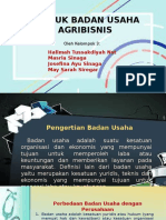 Agribisnis Kelompok3 Bentuk Badan Usaha