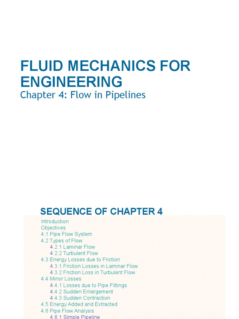 (Chapter 4) Fluid Mechanics For Engineering | PDF | Fluid Dynamics ...