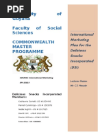 International Marketing Plan - Delicious Snacks