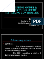 Addressing Modes & Instructions Set of 8051 Micro Controller