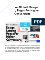 How You Should Design Landing Pages For Higher Conversions