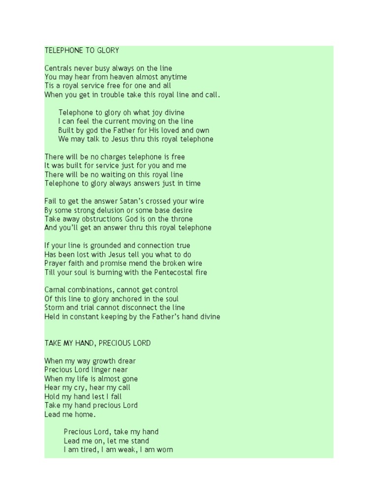 Songs My Collection Pdf Jesus Grace In Christianity