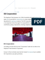 ESI Corporation: Role and Constitution