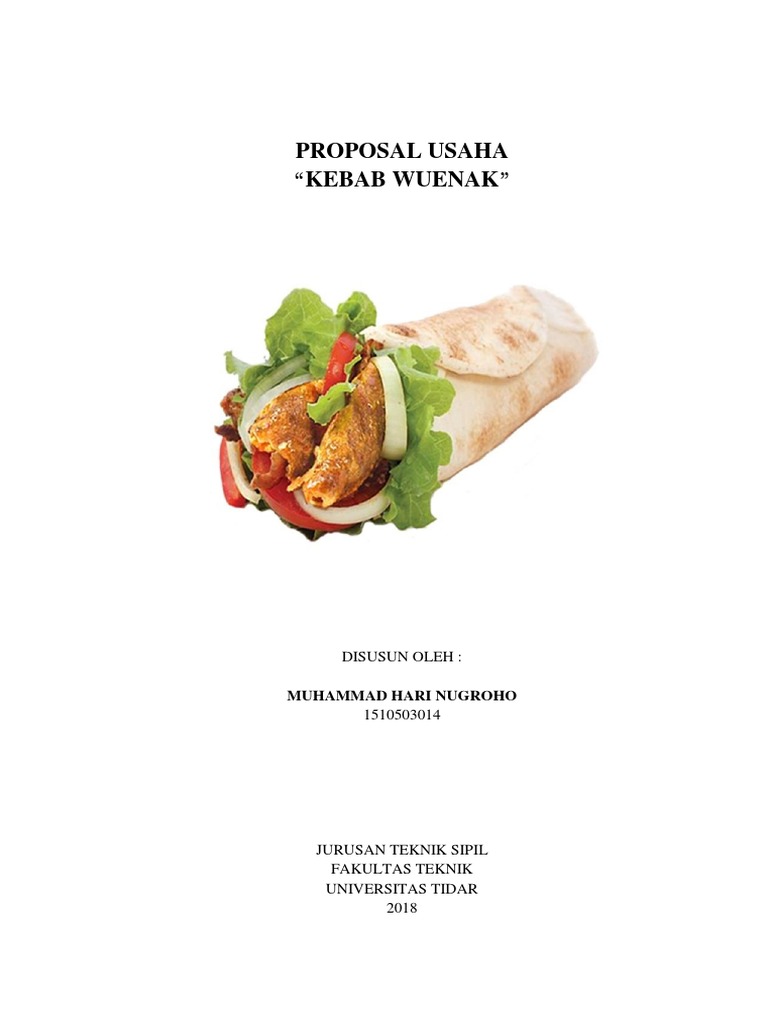 Proposal Usaha Kebab Wuenak Muhammad Hari Nugroho