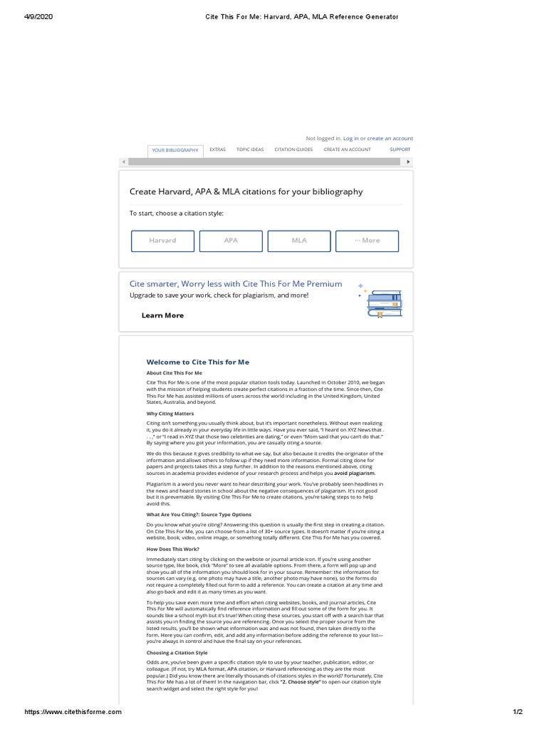 Create Harvard, APA & MLA Citations For Your Bibliography Cite Smarter