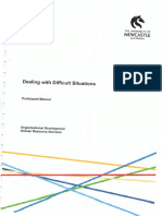 Dealling With Difficult Situations Participant Manual - Organisational Development Human Resource Services - Course Handout