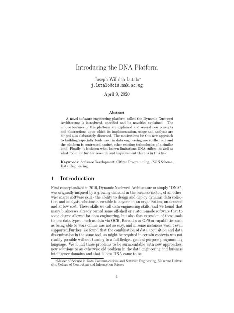 Introducing The DNA Platform | PDF | Web Application | Application ...