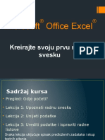 Microsoft Office Excel -1, 2 i 3 Lekcija