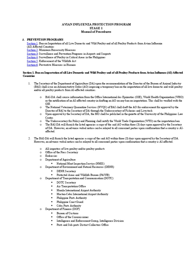 Avian Influenza Prevention in the Philippines | PDF | Avian Influenza ...